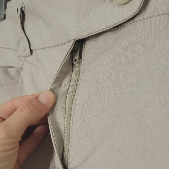 Reitmans Women's Khaki High Waist Cotton Blend Leg Stretch Capri Pants Size 11 - Picture 5 of 13